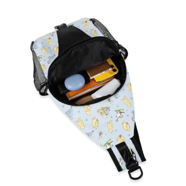 Winnie the Pooh Chest Bag/Crossbody Sling Bag with Adjustable Strap in Blue - Image 7