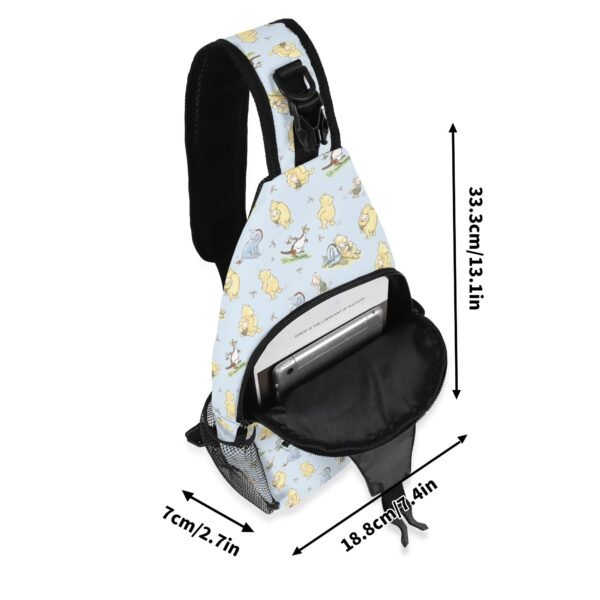 Winnie the Pooh Chest Bag/Crossbody Sling Bag with Adjustable Strap in Blue - Image 8