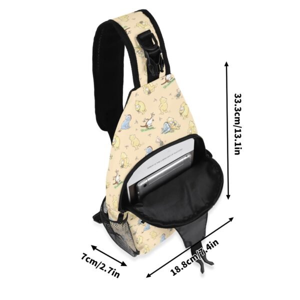 Winnie the Pooh Chest Bag/Crossbody Sling Bag with Adjustable Strap in Yellow - Image 8