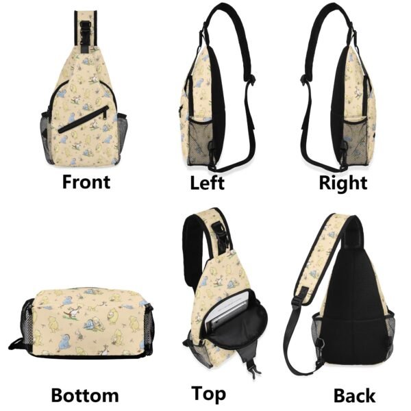 Winnie the Pooh Chest Bag/Crossbody Sling Bag with Adjustable Strap in Yellow - Image 9