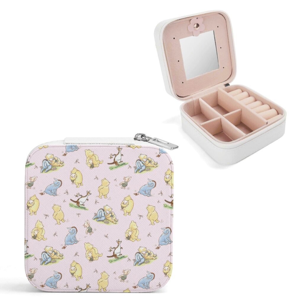Winnie the Pooh Jewelry Box/Jewelry Organizer with Mirror in Pink