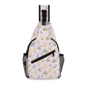 Winnie the Pooh Chest Bag/Crossbody Sling Bag with Adjustable Strap in Pink