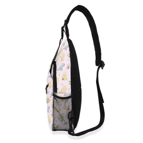 Winnie the Pooh Chest Bag/Crossbody Sling Bag with Adjustable Strap in Pink - Image 3
