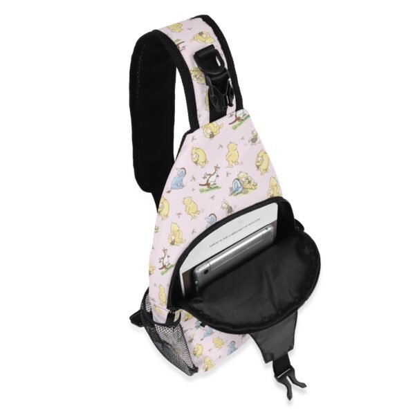 Winnie the Pooh Chest Bag/Crossbody Sling Bag with Adjustable Strap in Pink - Image 5