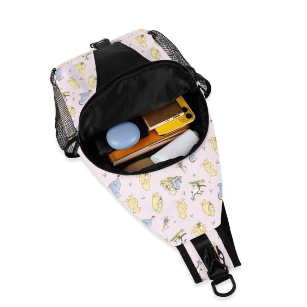 Winnie the Pooh Chest Bag/Crossbody Sling Bag with Adjustable Strap in Pink - Image 7