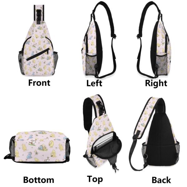 Winnie the Pooh Chest Bag/Crossbody Sling Bag with Adjustable Strap in Pink - Image 9