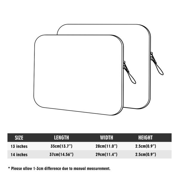 Laptop Sleeve / Tablet Sleeve Available in 13 inch or 14 inch Sizes in Blue - Image 8