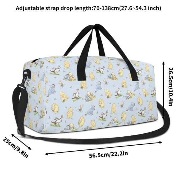 Blue Winnie the Pooh Duffle Bag/ Travel Bag/ Sports Gym Bag - Image 11