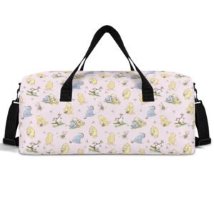 Pink Winnie the Pooh Duffel Bag/ Travel Bag/ Sports Gym Bag