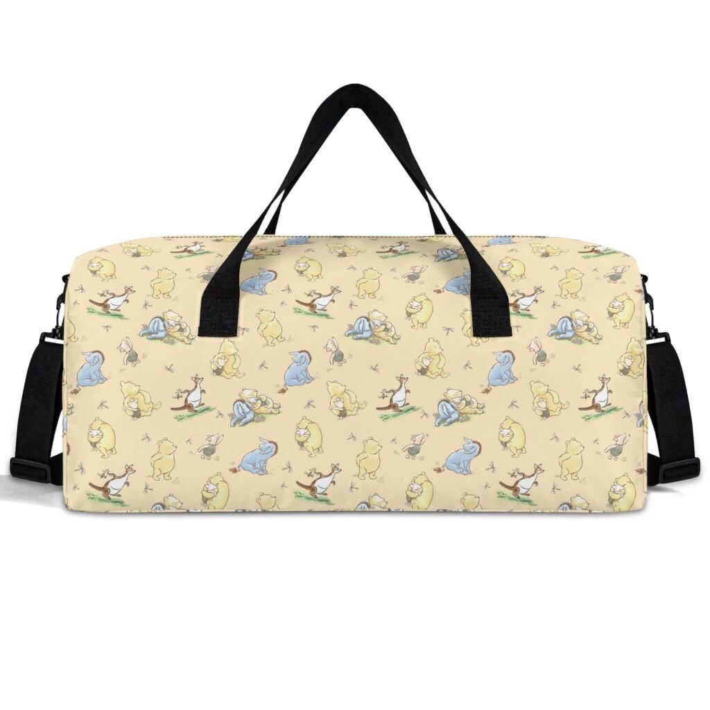 Yellow Winnie the Pooh Duffle Bag