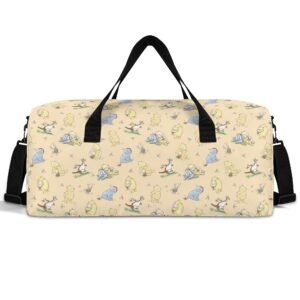 Yellow Winnie the Pooh Duffel Bag/ Travel Bag/ Sports Gym Bag