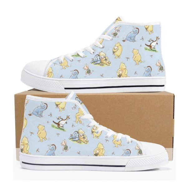 Winnie the Pooh Women's High Top Canvas Shoes in Blue - Image 9