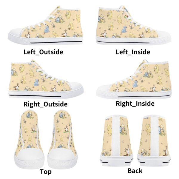 Women’s Winnie the Pooh High Top Shoes in Yellow - Image 12