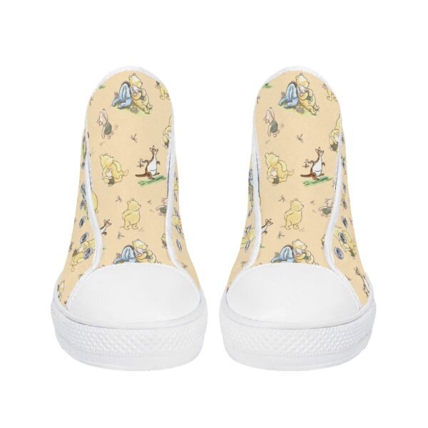 Women’s Winnie the Pooh High Top Shoes in Yellow - Image 4