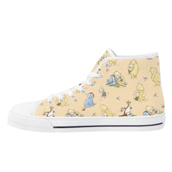 Women’s Winnie the Pooh High Top Shoes in Yellow - Image 7