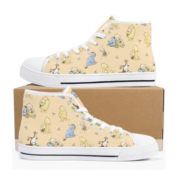 Women’s Winnie the Pooh High Top Shoes in Yellow - Image 9