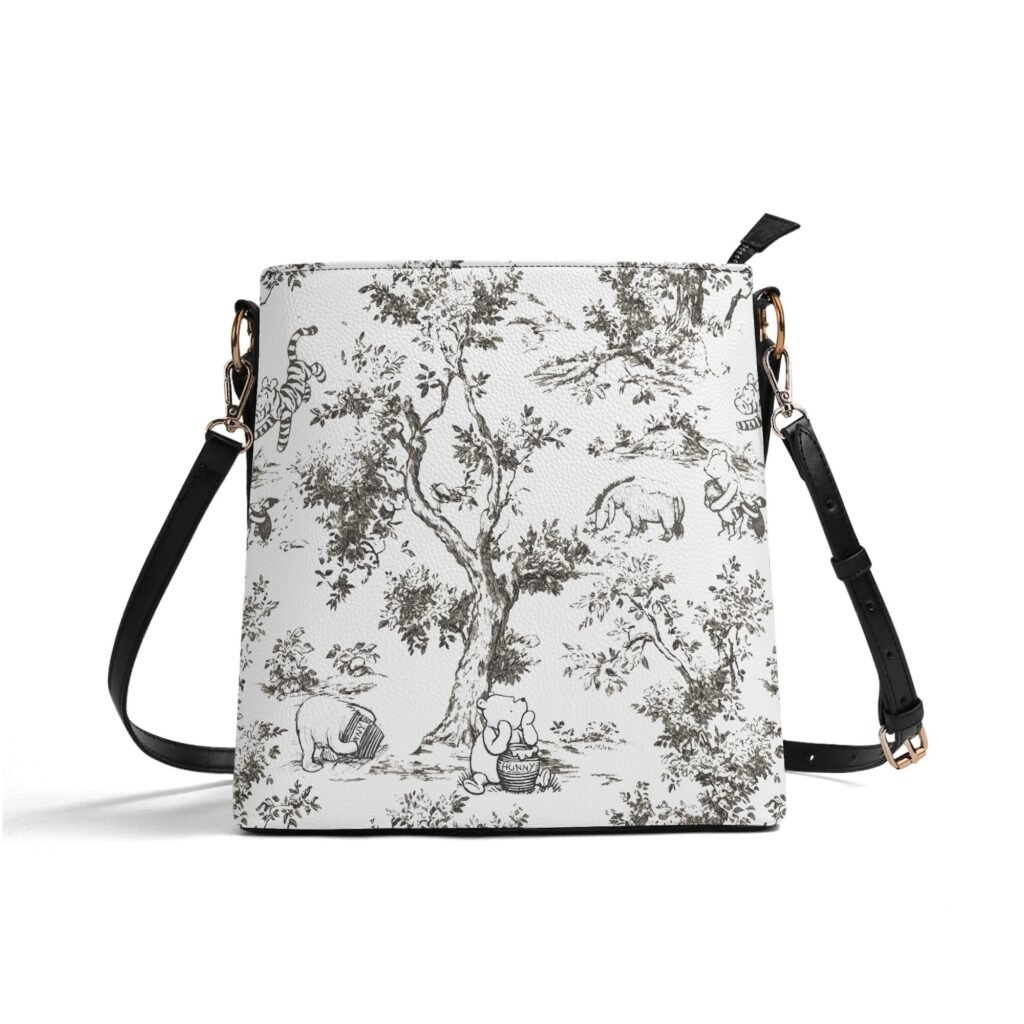 Winnie the Pooh Bucket Bag in Black and White