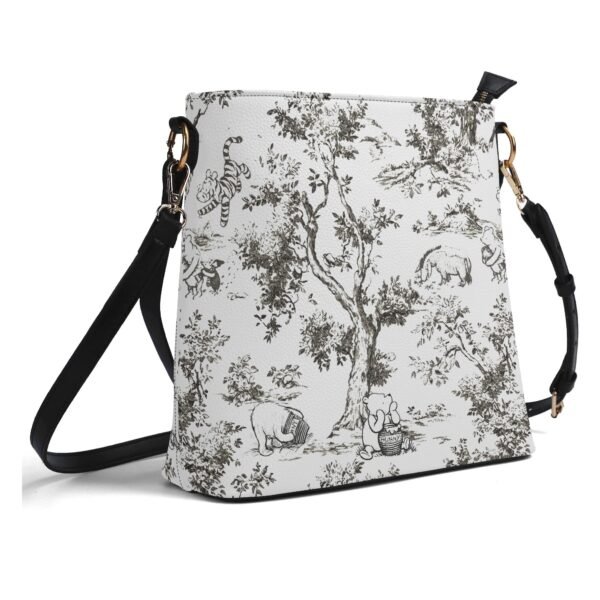 Winnie the Pooh Bucket Bag in Black and White | Winnie the Pooh Handbag with Adjustable Strap - Image 3