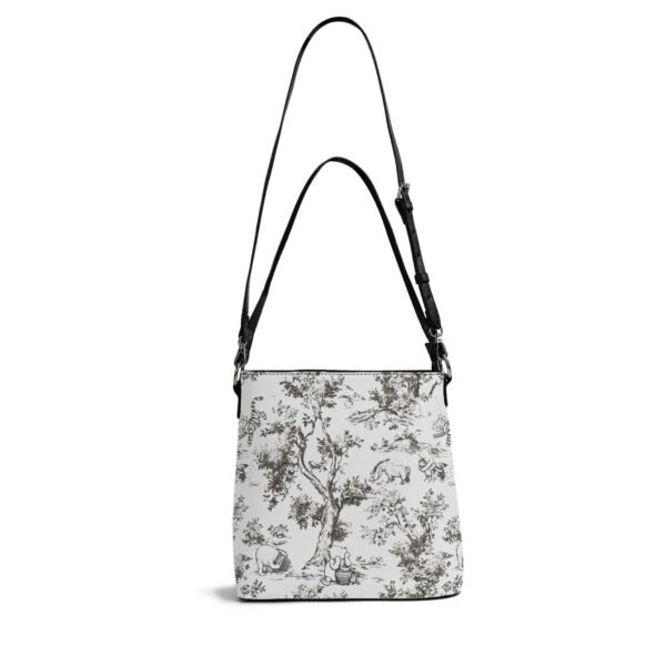 Winnie the Pooh Bucket Bag in Black and White | Winnie the Pooh Handbag with Adjustable Strap - Image 4