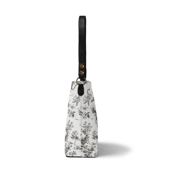 Winnie the Pooh Bucket Bag in Black and White | Winnie the Pooh Handbag with Adjustable Strap - Image 5