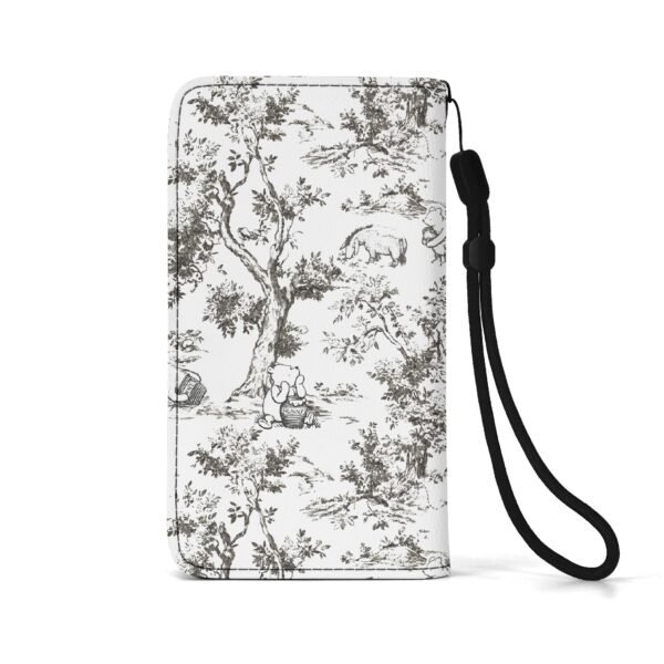 Winnie the Pooh Phone Wallet in Romantic, Pastoral Black and White Toile de Jouy - Image 3