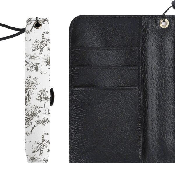 Winnie the Pooh Phone Wallet in Romantic, Pastoral Black and White Toile de Jouy - Image 4