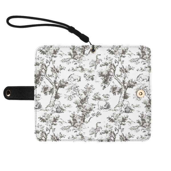 Winnie the Pooh Phone Wallet in Romantic, Pastoral Black and White Toile de Jouy - Image 5