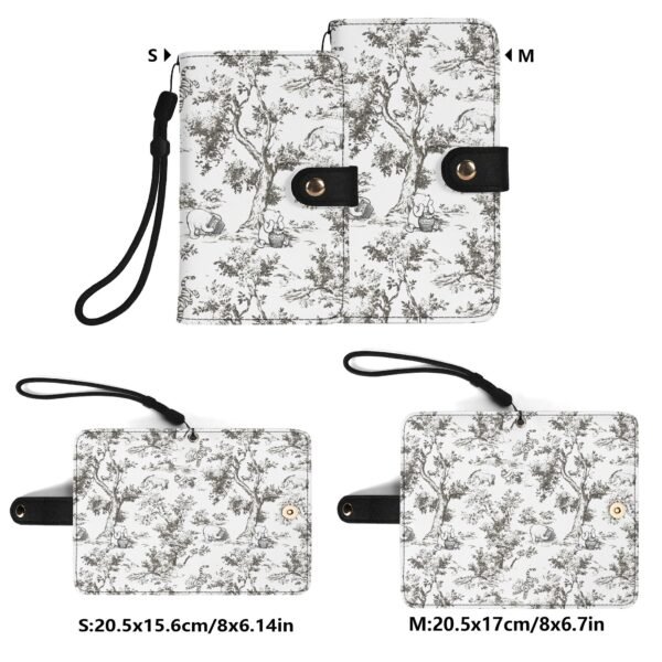 Winnie the Pooh Phone Wallet in Romantic, Pastoral Black and White Toile de Jouy - Image 7