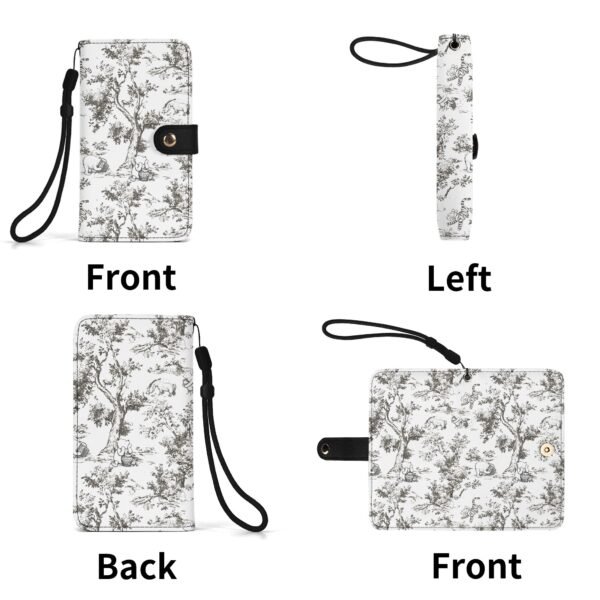 Winnie the Pooh Phone Wallet in Romantic, Pastoral Black and White Toile de Jouy - Image 9