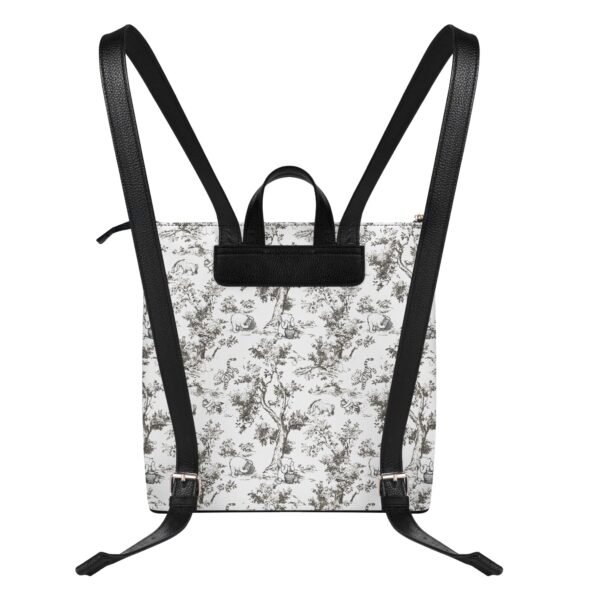 Winnie the Pooh Vegan Leather Backpack Purse in Black and White - Image 2