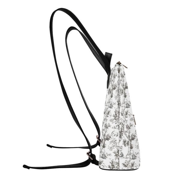 Winnie the Pooh Vegan Leather Backpack Purse in Black and White - Image 3