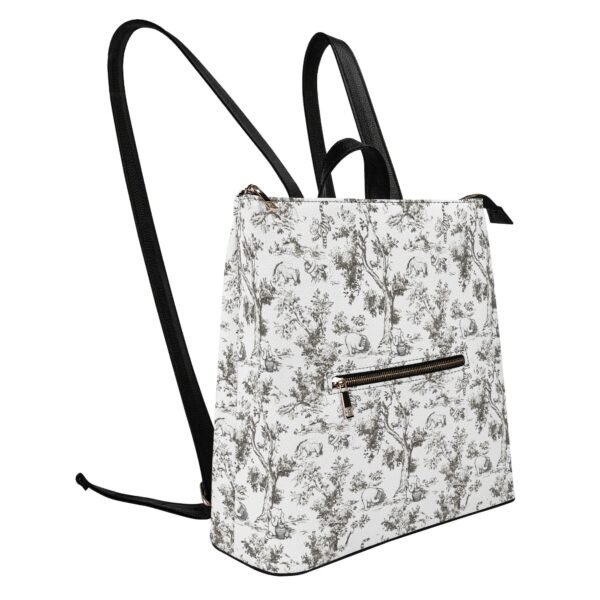 Winnie the Pooh Vegan Leather Backpack Purse in Black and White - Image 5