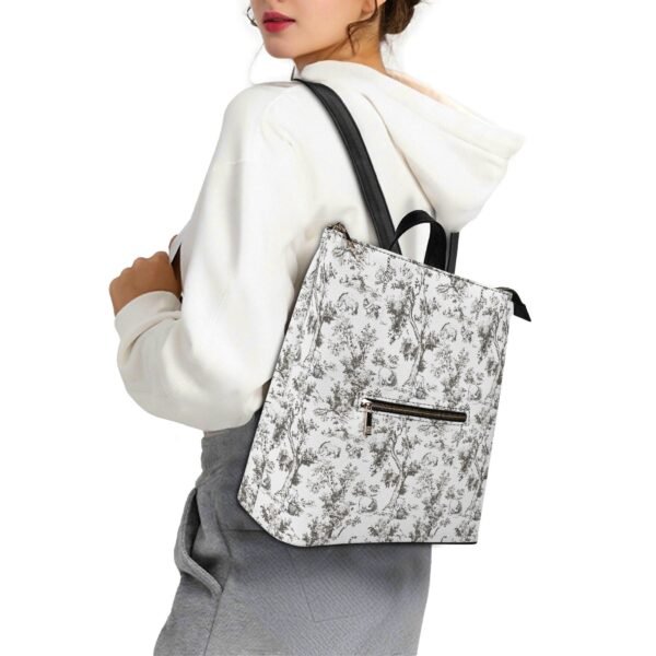 Winnie the Pooh Vegan Leather Backpack Purse in Black and White - Image 6