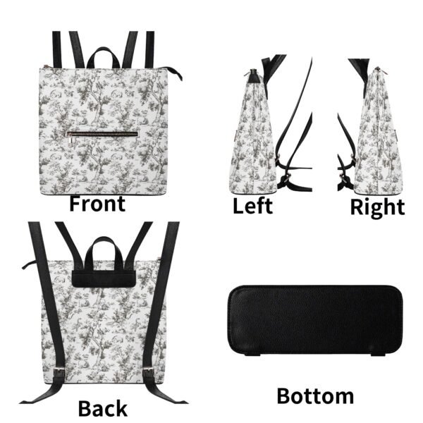 Winnie the Pooh Vegan Leather Backpack Purse in Black and White - Image 8