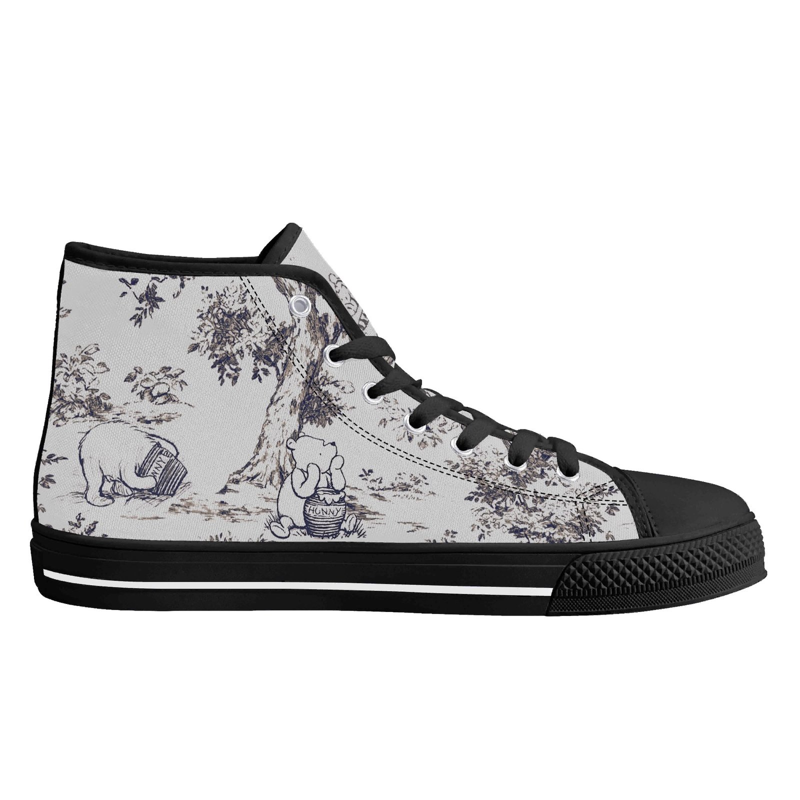 Winnie the Pooh High Top Shoes in Black and White