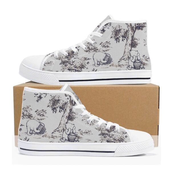 Winnie the Pooh High Top Shoes in Black and White - Image 13