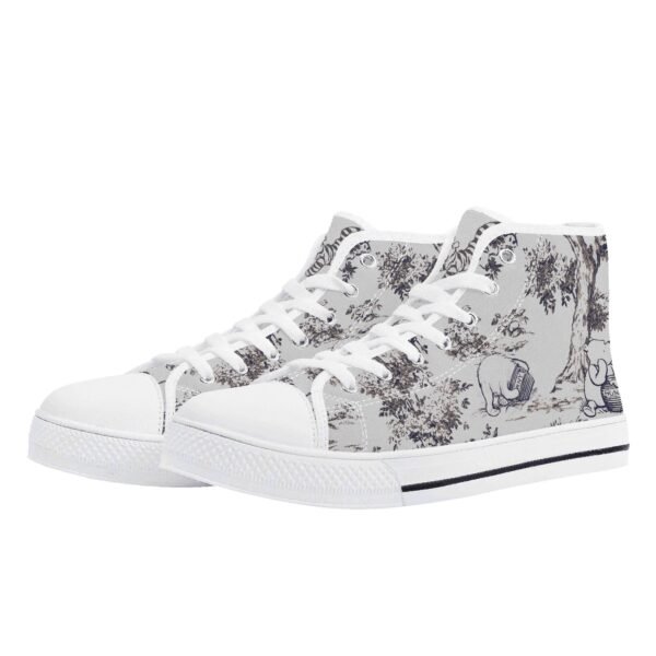 Winnie the Pooh High Top Shoes in Black and White - Image 9