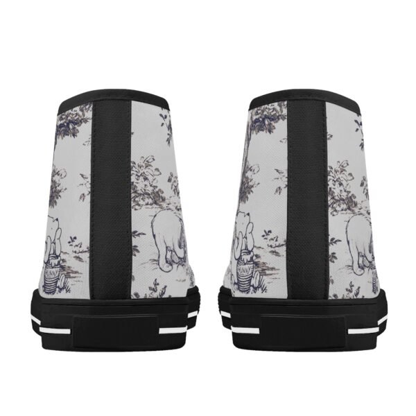 Winnie the Pooh High Top Shoes in Black and White - Image 3