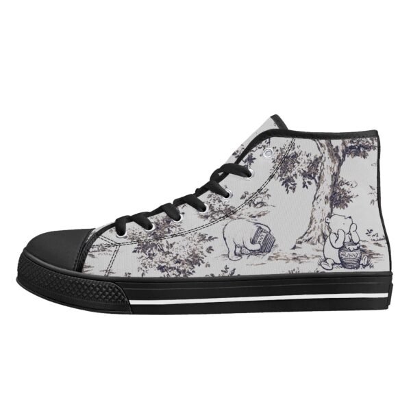 Winnie the Pooh High Top Shoes in Black and White - Image 5