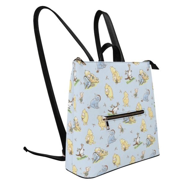 Winnie the Pooh Vegan Leather Backpack Purse in Blue - Image 5