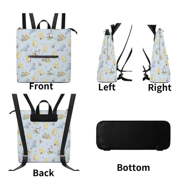 Winnie the Pooh Vegan Leather Backpack Purse in Blue - Image 8