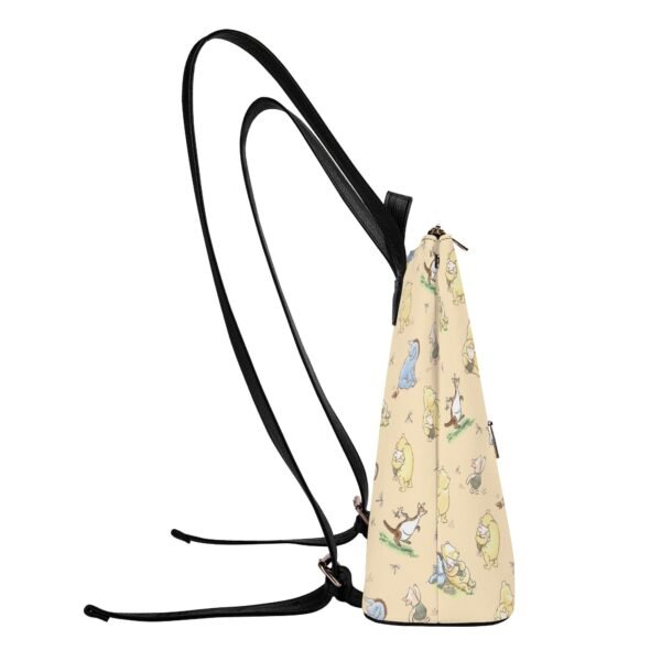 Winnie the Pooh Vegan Leather Backpack Purse in Yellow - Image 3