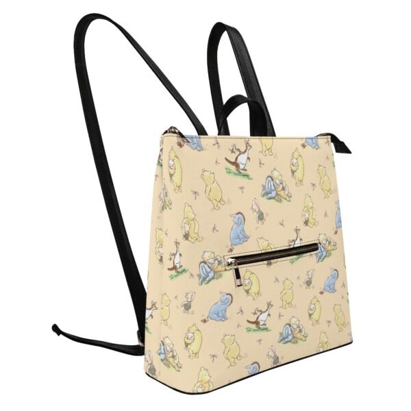 Winnie the Pooh Vegan Leather Backpack Purse in Yellow - Image 5