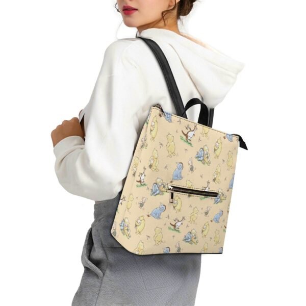 Winnie the Pooh Vegan Leather Backpack Purse in Yellow - Image 6