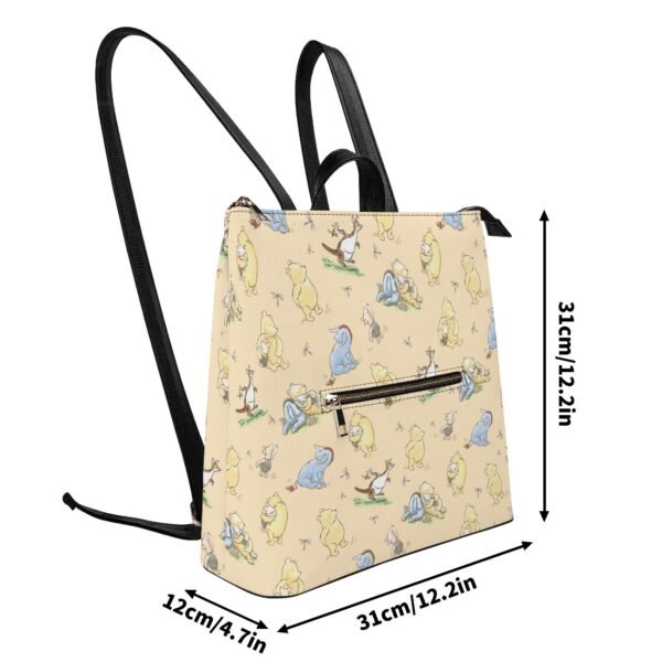 Winnie the Pooh Vegan Leather Backpack Purse in Yellow - Image 7