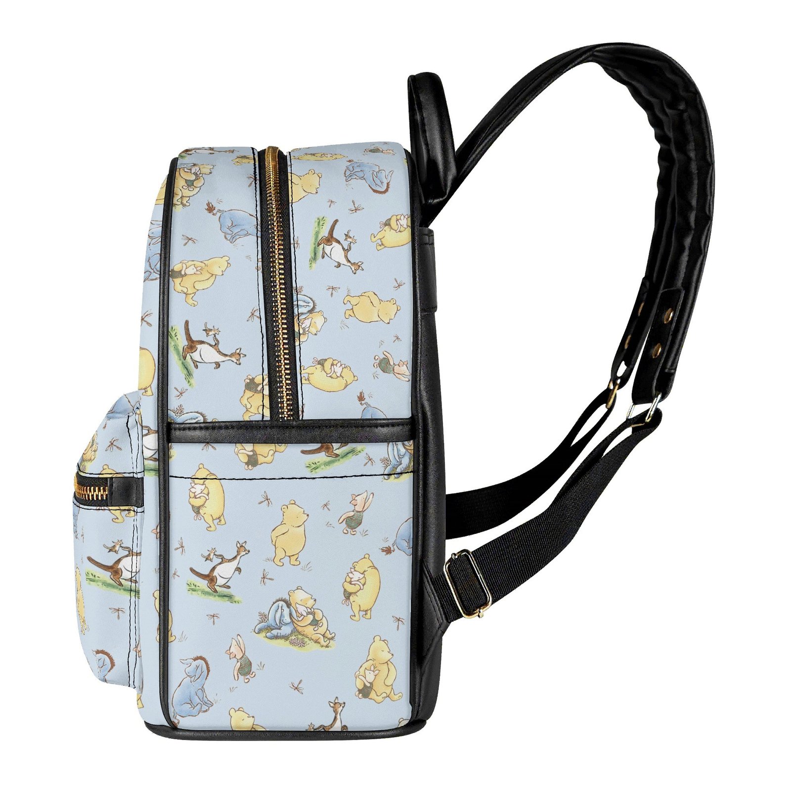 Blue Winnie the Pooh Mini Backpack in Vegan Leather - Image 3