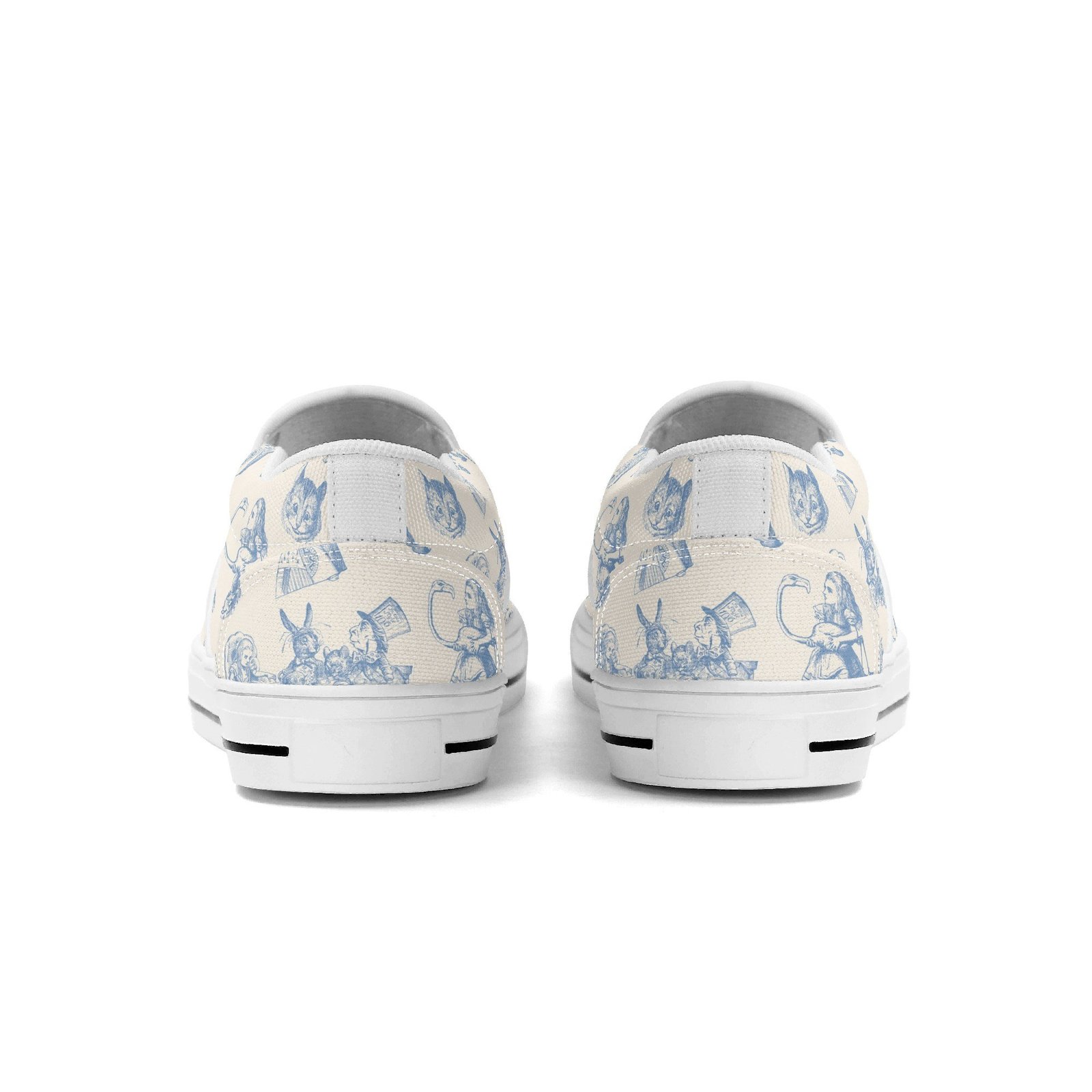 Blue Alice in Wonderland Slip On Shoes - Image 7