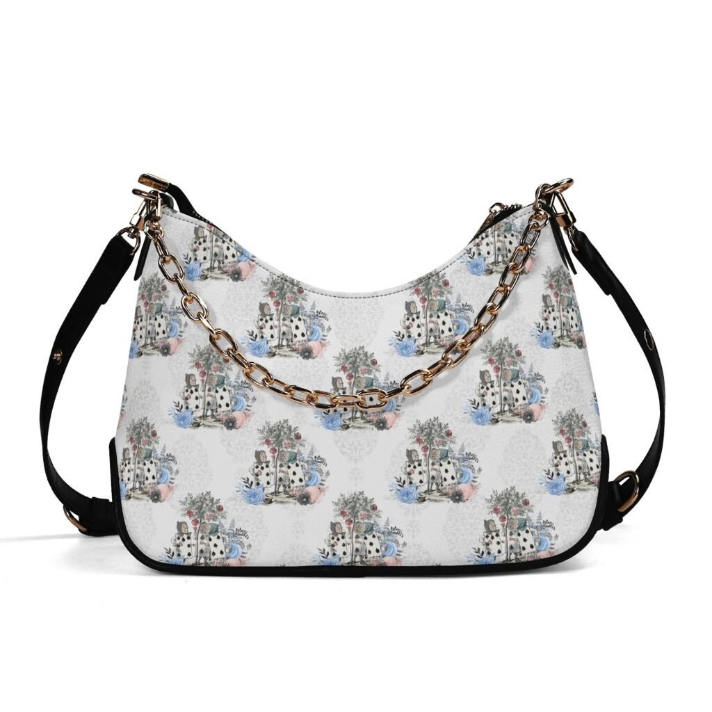 Card Soldier Alice in Wonderland Handbag with Chain Detail