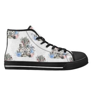 Alice in Wonderland Card Soldier Women's High Top Shoes