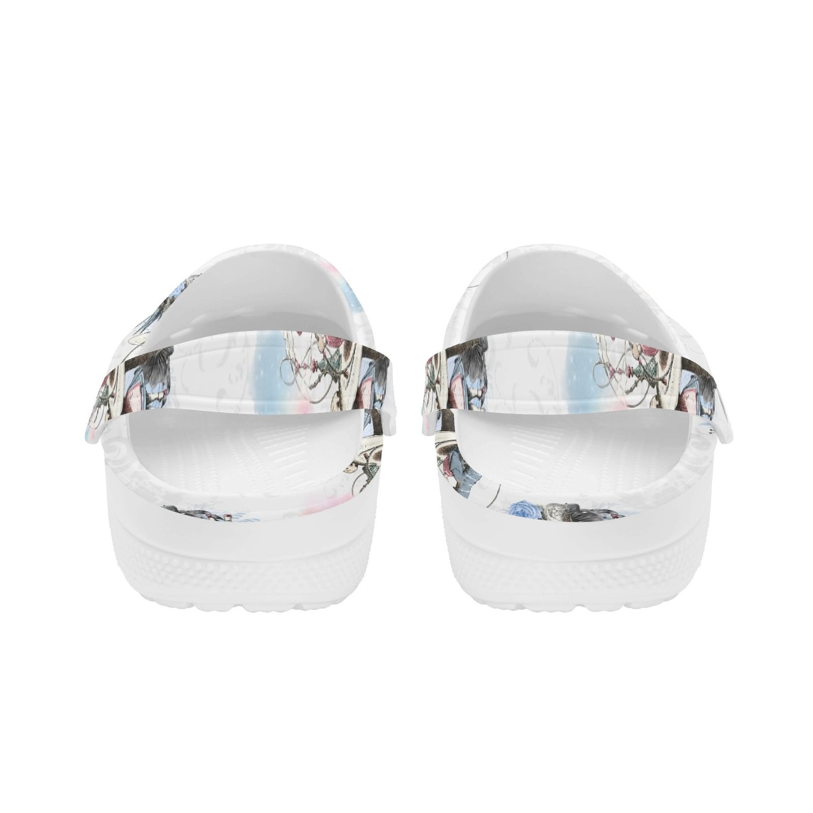 Alice in Wonderland Women’s Rubber Clogs - Alice and the Caterpillar on a Mushroom - Image 6